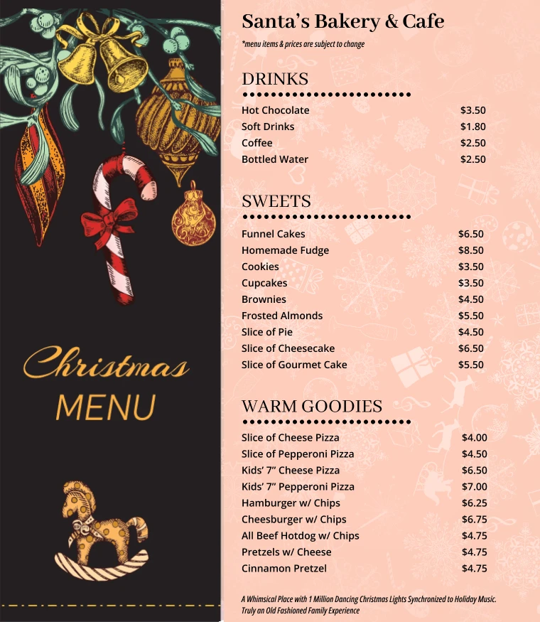 food menu
