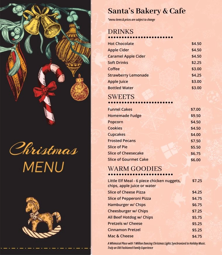food menu